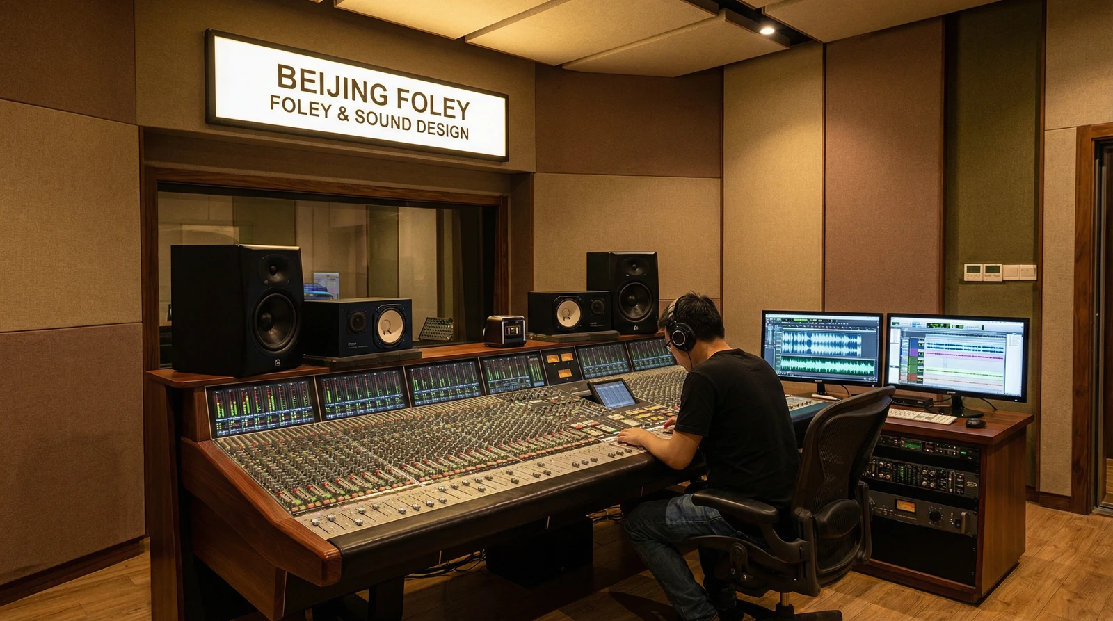 香蕉社区专业录音棚音效制作现场